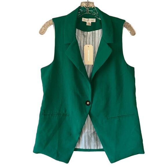 NEW Monteau Los Angeles Green Vest - Picture 1 of 5